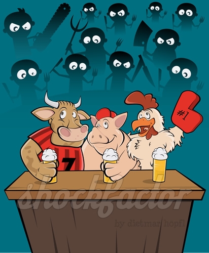 Tiere an der Bar