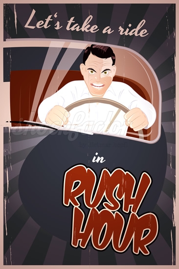Vintage Rush Hour Poster