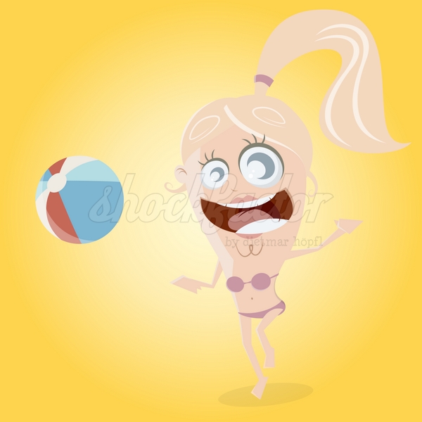 Ball Bikini Cartoon Clipart