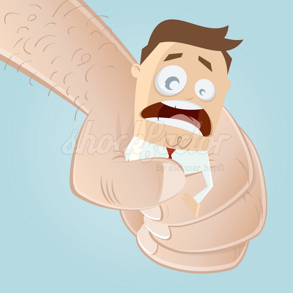 Hand Problem Quetschen Cartoon Clipart Illustration