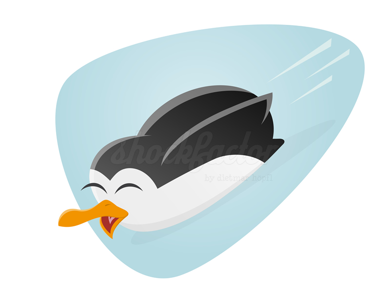 Pinguin-Rutschen-Clipart