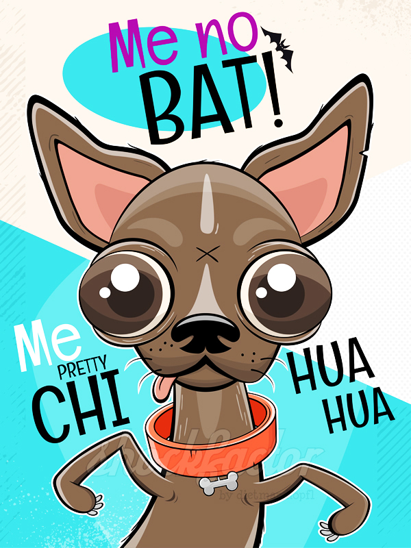 Chihuahua Clipart Cartoon Comic Poster