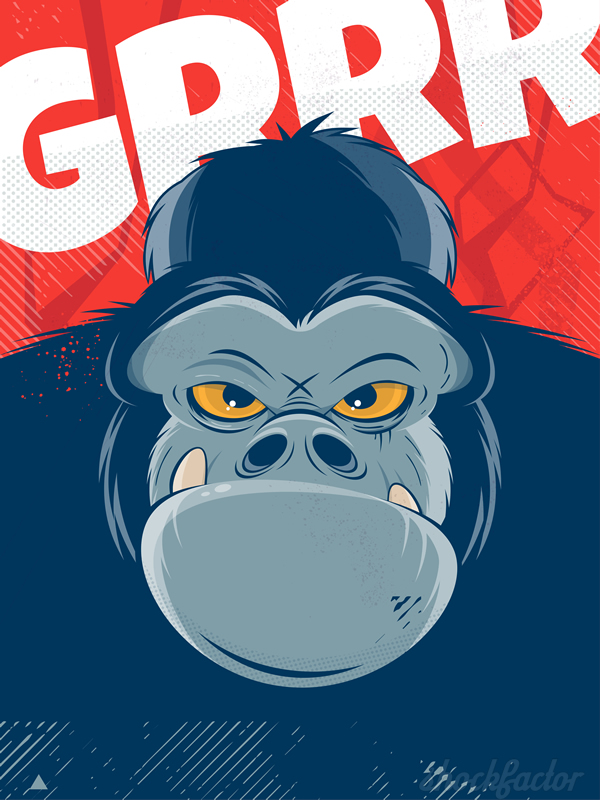 Gorilla Affe Poster Hintergrund Wallpaper Plakat