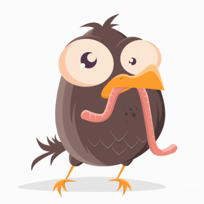 Bird Vogel Wurm Cartoon Worm Clipart Animated Gif