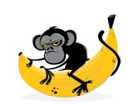 Affe mit Banane