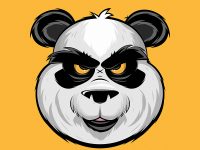 Panda Cartoon Logo