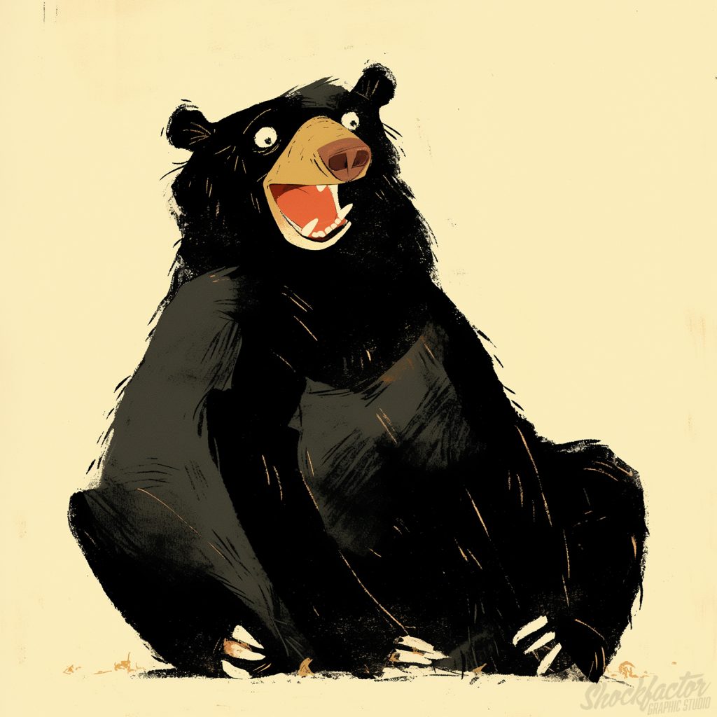 Black Bear Cartoon